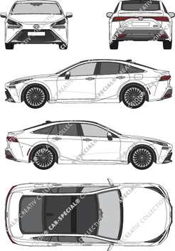 Toyota Mirai berlina, attuale (a partire da 2021) (Toyo_347)