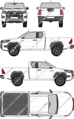 Toyota Hilux Invincible, Pick-up, cabina individual, ampliada (2020)
