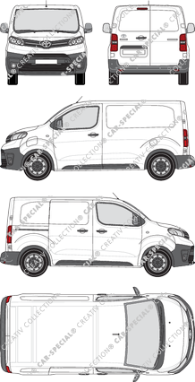 Toyota Proace Electric, van/transporter, Compact, Rear Wing Doors, 1 Sliding Door (2021)