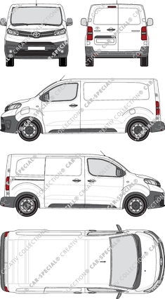 Toyota Proace Electric, van/transporter, medium (L1), Rear Wing Doors, 1 Sliding Door (2021)