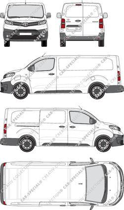Toyota Proace Electric, van/transporter, long (L2), Rear Wing Doors, 1 Sliding Door (2021)