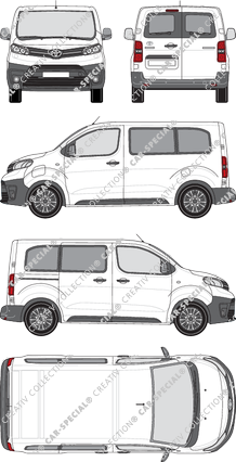 Toyota Proace Electric Combi, Combi, compact, Rear Wing Doors, 1 Sliding Door (2021)