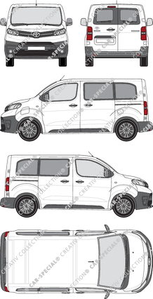 Toyota Proace Electric Combi, Combi, compacto, Rear Wing Doors, 2 Sliding Doors (2021)