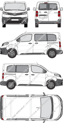 Toyota Proace Electric Combi, Combi, compact, Rear Wing Doors, 2 Sliding Doors (2021)