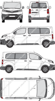 Toyota Proace Electric Combi minibus, 2021–2024 (Toyo_375)