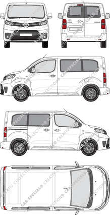 Toyota Proace Electric Verso, Verso, compact, Rear Wing Doors, 1 Sliding Door (2021)