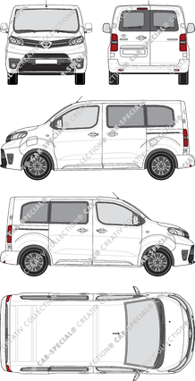Toyota Proace Electric Verso, Verso, Compact, Rear Wing Doors, 2 Sliding Doors (2021)