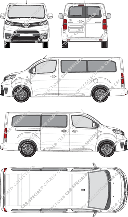 Toyota Proace Electric Verso, Verso, Lang (L2), Rear Wing Doors, 1 Sliding Door (2021)