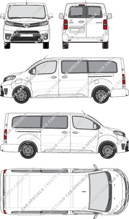 Toyota Proace Electric Verso, Verso, Lang (L2), Rear Wing Doors, 2 Sliding Doors (2021)