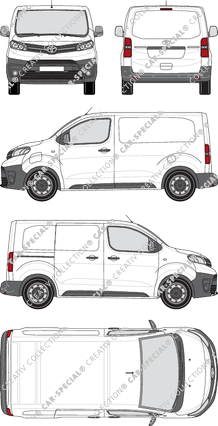 Toyota Proace Electric, fourgon, compact, Rear Flap, 1 Sliding Door (2021)