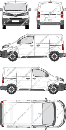 Toyota Proace Electric, fourgon, compact, Rear Flap, 2 Sliding Doors (2021)