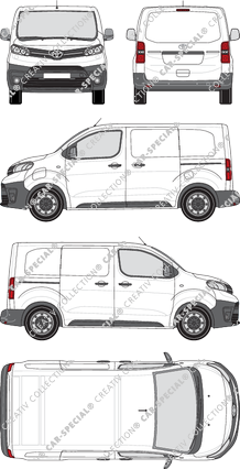 Toyota Proace Electric, van/transporter, Compact, Rear Flap, 2 Sliding Doors (2021)