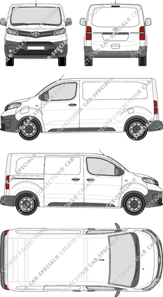 Toyota Proace Electric, Kastenwagen, Medium (L1), Rear Flap, 1 Sliding Door (2021)