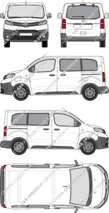 Toyota Proace Electric Combi, Combi, compact, Rear Flap, 2 Sliding Doors (2021)