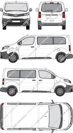 Toyota Proace Electric Combi, Combi, medium (L1), Rear Flap, 1 Sliding Door (2021)