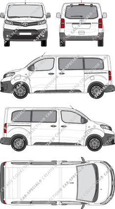 Toyota Proace Electric Combi, Combi, Medium (L1), Rear Flap, 2 Sliding Doors (2021)