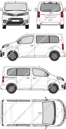 Toyota Proace Electric Verso, Verso, Compact, Rear Flap, 1 Sliding Door (2021)