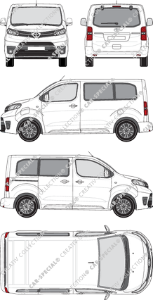 Toyota Proace Electric Verso, Verso, compact, Rear Flap, 1 Sliding Door (2021)