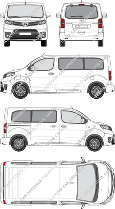 Toyota Proace Electric Verso, Verso, medium (L1), Rear Flap, 1 Sliding Door (2021)