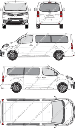 Toyota Proace Electric Verso, Verso, long (L2), Rear Flap, 1 Sliding Door (2021)
