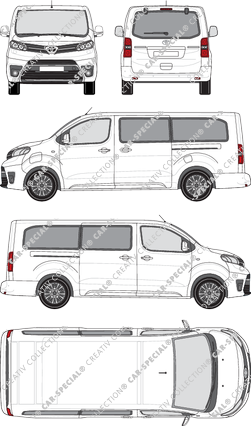 Toyota Proace Electric Verso, Verso, longue (L2), Rear Flap, 2 Sliding Doors (2021)