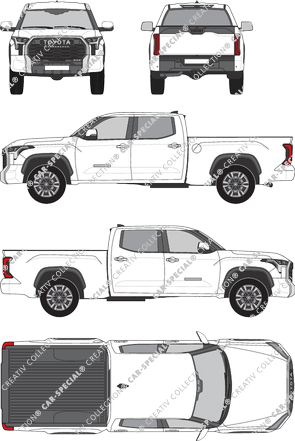 Toyota Tundra 6.5 ft. Standard Bed, Pick-up, Doppelkabine, verlängert (2022)