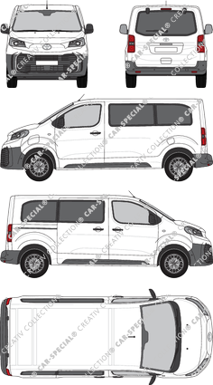 Toyota Proace Electric Verso, Verso, medium (L1), Rear Flap, 1 Sliding Door (2024)