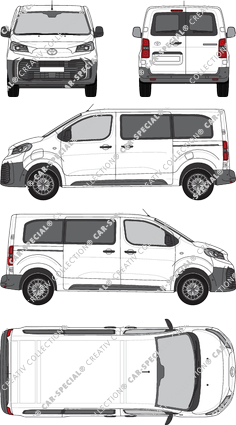 Toyota Proace Electric Verso, Verso, medio (L1), Rear Wing Doors, 2 Sliding Doors (2024)