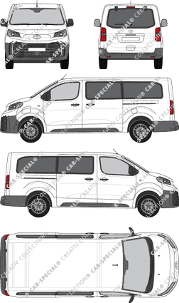 Toyota Proace Electric Verso, Verso, largo (L2), Rear Flap, 2 Sliding Doors (2024)