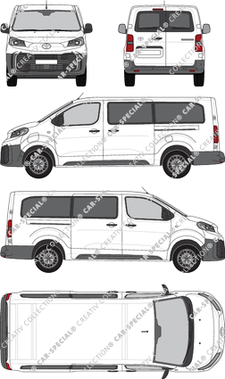 Toyota Proace Electric Verso, Verso, Lang (L2), Rear Wing Doors, 2 Sliding Doors (2024)