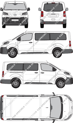 Toyota Proace Verso, Verso, Lang (L2), Rear Flap, 1 Sliding Door (2024)