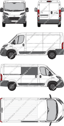 Toyoa Proace Max, van/transporter, L2H1, teilverglast rechts, Rear Wing Doors, 1 Sliding Door (2024)