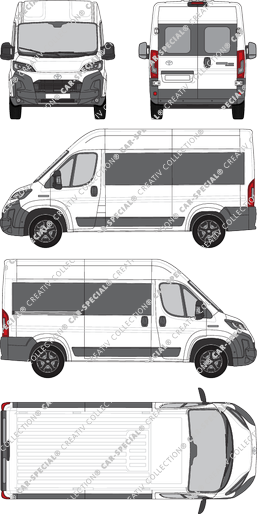 Toyoa Proace Max, minibus, L2H2, Rear Wing Doors, 1 Sliding Door (2024)