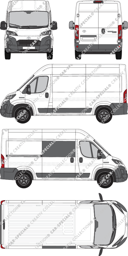 Toyoa Proace Max, Kastenwagen, L2H2, teilverglast rechts, Rear Wing Doors, 1 Sliding Door (2024)