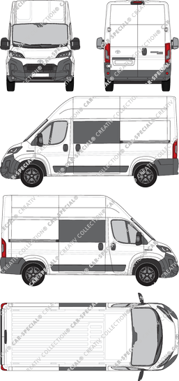 Toyoa Proace Max, Kastenwagen, L2H3, Doppelkabine, Rear Wing Doors, 2 Sliding Doors (2024)