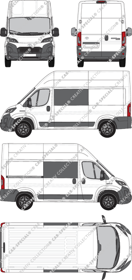 Toyoa Proace Max, Kastenwagen, L2H3, Doppelkabine, Rear Wing Doors, 1 Sliding Door (2024)