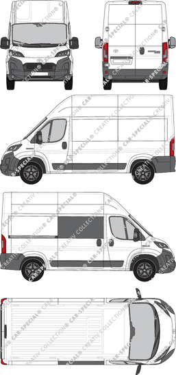 Toyoa Proace Max, furgón, L2H3, teilverglast rechts, Rear Wing Doors, 1 Sliding Door (2024)