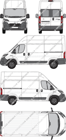 Toyoa Proace Max, van/transporter, L2H3, rear window, Rear Wing Doors, 2 Sliding Doors (2024)