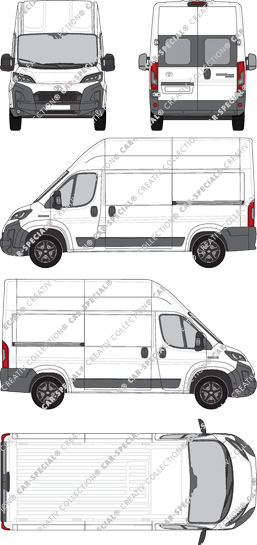 Toyoa Proace Max, Kastenwagen, L2H3, Heck verglast, Rear Wing Doors, 2 Sliding Doors (2024)