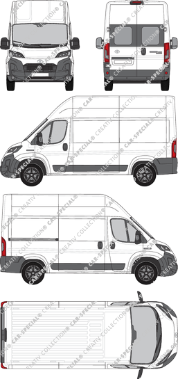 Toyoa Proace Max, van/transporter, L2H3, rear window, Rear Wing Doors, 1 Sliding Door (2024)