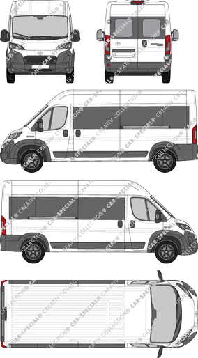 Toyoa Proace Max, camionnette, L3H2, Rear Wing Doors, 2 Sliding Doors (2024)