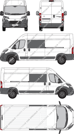 Toyoa Proace Max, Kastenwagen, L3H2, Doppelkabine, Rear Wing Doors, 2 Sliding Doors (2024)