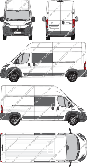 Toyoa Proace Max, Kastenwagen, L3H3, Doppelkabine, Rear Wing Doors, 2 Sliding Doors (2024)