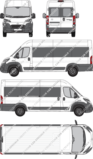 Toyoa Proace Max, minibus, L4H2, Rear Wing Doors, 1 Sliding Door (2024)