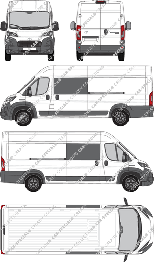 Toyoa Proace Max, van/transporter, L4H2, double cab, Rear Wing Doors, 2 Sliding Doors (2024)