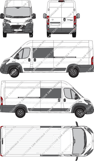 Toyoa Proace Max, Kastenwagen, L4H2, Doppelkabine, Rear Wing Doors, 2 Sliding Doors (2024)