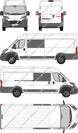 Toyoa Proace Max, van/transporter, L4H2, double cab, Rear Wing Doors, 1 Sliding Door (2024)