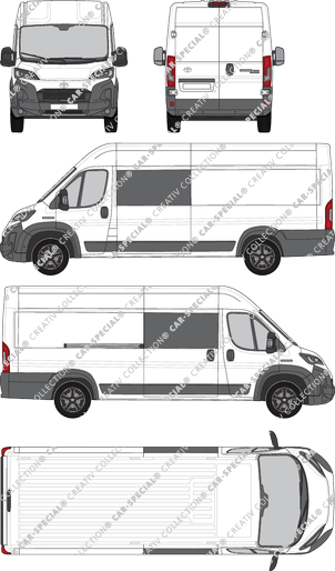 Toyoa Proace Max, Kastenwagen, L4H2, Doppelkabine, Rear Wing Doors, 1 Sliding Door (2024)