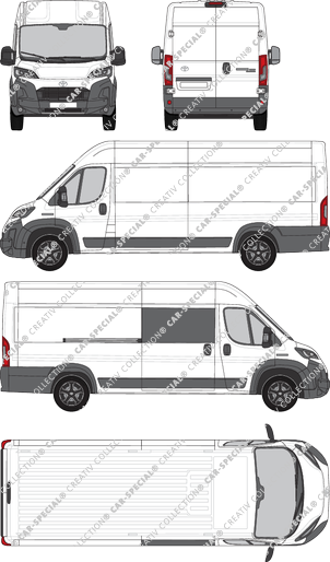 Toyoa Proace Max, Kastenwagen, L4H2, teilverglast rechts, Rear Wing Doors, 1 Sliding Door (2024)