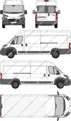 Toyoa Proace Max, Kastenwagen, L4H2, Heck verglast, Rear Wing Doors, 2 Sliding Doors (2024)